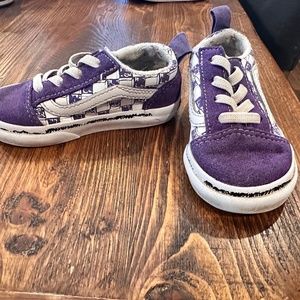 Purple Checkered Vans size toddler 6